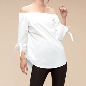 Aritzia Babaton Malik Blouse in white